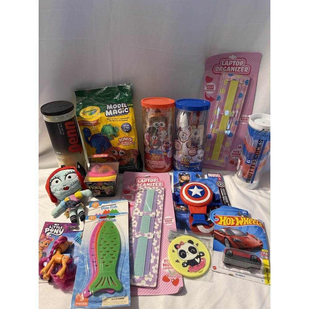 15 Pc Kids Toy Lot Hot Wheels Marvel Toy Story Crayola My Little Pony